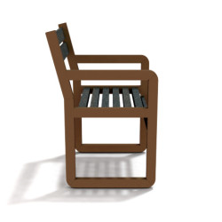 Fauteuil de jardin Chardonnay avec accoudoirs en IPRA et Aluminium Terre Battue – Assise courte