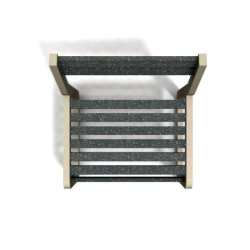 Chaise de jardin Chardonnay assise courte en IPRA et Aluminium Sable Clair – Assise courte