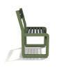 Chaise de jardin Chardonnay assise courte en IPRA et Aluminium Vert Sauge Clair – Assise courte