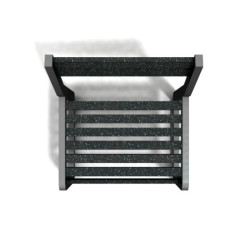 Chaise de jardin Chardonnay assise courte en IPRA et Aluminium Noir – Assise courte