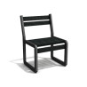 Chaise de jardin Chardonnay assise courte en IPRA et Aluminium Noir – Assise courte