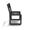 Chaise de jardin Chardonnay assise courte en IPRA et Aluminium Noir – Assise courte