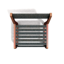 Chaise de jardin Chardonnay assise courte en IPRA et Aluminium Terre Battue – Assise courte