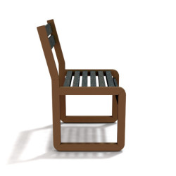 Chaise de jardin Chardonnay assise courte en IPRA et Aluminium Terre Battue – Assise courte