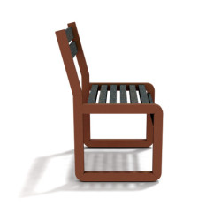 Chaise de jardin Chardonnay assise courte en IPRA et Aluminium Rouille – Assise courte