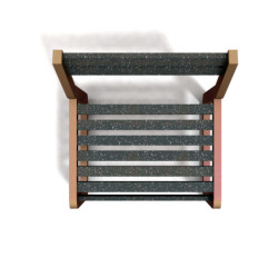 Chaise de jardin Chardonnay assise courte en IPRA et Aluminium Rouille – Assise courte