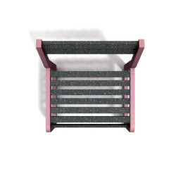 Chaise de jardin Chardonnay assise courte en IPRA et Aluminium Rose Poudré – Assise courte