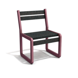 Chaise de jardin Chardonnay assise courte en IPRA et Aluminium Rose Poudré – Assise courte