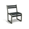 Chaise de jardin Chardonnay assise courte en IPRA et Aluminium Gris Anthracite – Assise courte