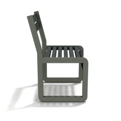 Chaise de jardin Chardonnay assise courte en IPRA et Aluminium Gris Anthracite – Assise courte