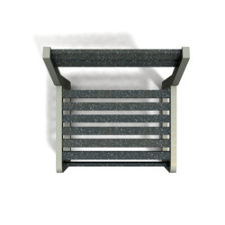 Chaise de jardin Chardonnay assise courte en IPRA et Aluminium Gris Anthracite – Assise courte