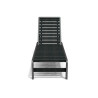 Bain de Soleil avec dossier inclinable en IPRA et aluminium laqué Noir – 207 x 65 x 80 cm