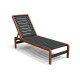 Bain de Soleil avec dossier inclinable en IPRA et aluminium laqué Rouille – 207 x 65 x 80 cm