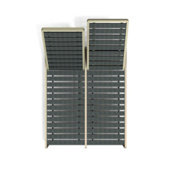 Bain de Soleil Double avec dossiers inclinables en IPRA et aluminium laqué Sable Clair – 208 x 127 x 99,4 cm