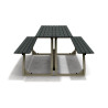Table de pique-nique 6 personnes en IPRA et Aluminium Sable Clair – 180 x 152 x 82 cm