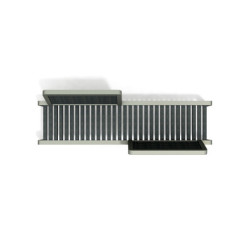 Banc de jardin vis-à-vis avec dossiers en IPRA et aluminium laqué Gris Anthracite – 200 x 50 x 78,8 cm