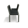 Banc de jardin vis-à-vis avec dossiers en IPRA et aluminium laqué Gris Anthracite – 200 x 50 x 78,8 cm