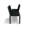 Banc extérieur vis-à-vis avec dossiers en IPRA et aluminium laqué Noir – 200 x 50 x 78,8 cm
