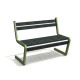 Banc de jardin type S avec dossier en IPRA et aluminium laqué Vert Sauge – 110,6 x 58,5 x 84,3 cm