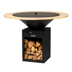 Couvercle de brasero en acier inoxydable pour Braseros Brazen- Ø100 cm - Noir