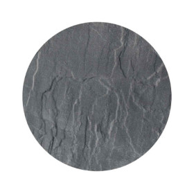 Pas Japonais rond en grès cérame effet ardoise - Ø37,5 x 2 cm