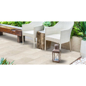 Pas Japonais en grès cérame Beige - 61 x 40 x 2 cm