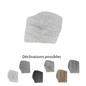 Pas Japonais irrégulier en grès cérame effet pierre Sinaï beige - 42-36 x 2 cm