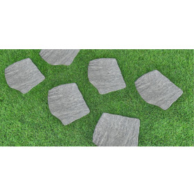 Pas Japonais irrégulier en grès cérame effet pierre Gris cendré - 42-36 x 2 cm