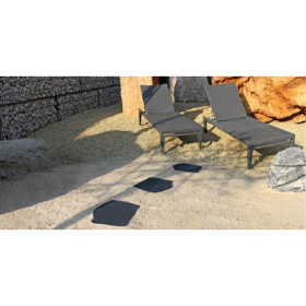 Pas Japonais irrégulier en grès cérame effet Ardoise - 42-36 x 2 cm