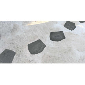 Pas Japonais irrégulier en grès cérame effet Ardoise - 42-36 x 2 cm