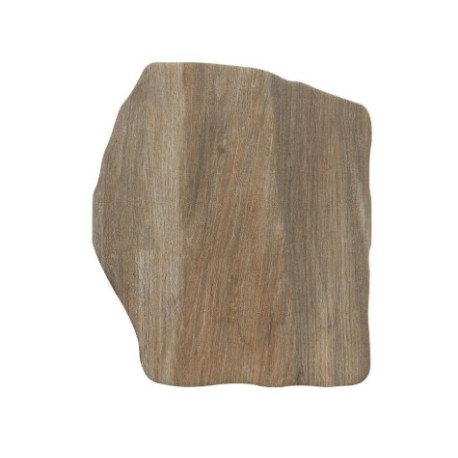 Pas Japonais irrégulier en grès cérame effet Bois foncé - 42-36 x 2 cm