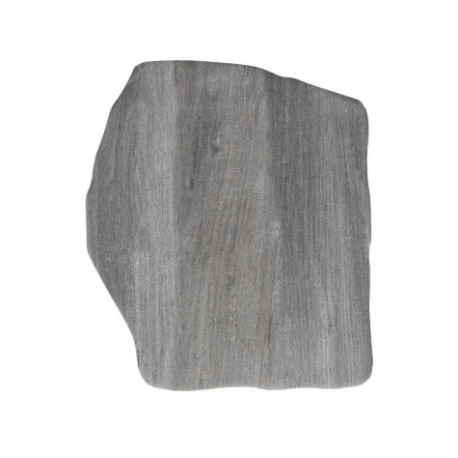 Pas Japonais irrégulier en grès cérame effet Bois grisé - 42-36 x 2 cm