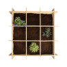 Carré potager en pin avec 9 compartiments – 100 x 100 x 20 cm