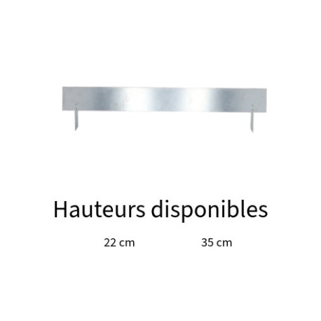 Bordure de jardin basse en acier galvanisé à planter – 105 x 0,5 x 22 cm