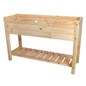 Carré potager sur pieds en bois de pin 100 L Taille L – 118,2 x 40,3 x 78 cm
