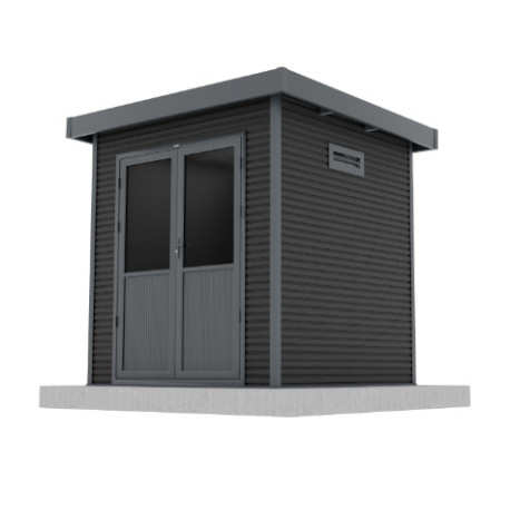 Abri de jardin en bois composite 28 mm Onyx 22 – 4 m² - 223 x 225 x 237 cm