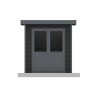 Abri de jardin en bois composite 28 mm Onyx 22 – 4 m² - 223 x 225 x 237 cm