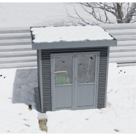 Abri de jardin en bois composite 28 mm Onyx 22 – 4 m² - 223 x 225 x 237 cm