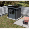 Abri de jardin en bois composite 28 mm Onyx 22 – 4 m² - 223 x 225 x 237 cm