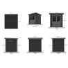 Abri de jardin en bois composite 28 mm Onyx 22 – 4 m² - 223 x 225 x 237 cm