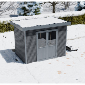 Abri de jardin en bois composite 28 mm Onyx 32 – 6 m² - 333 x 225 x 237 cm