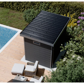 Abri de jardin en bois composite 28 mm Onyx 32 – 6 m² - 333 x 225 x 237 cm