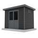 Abri de jardin en bois composite 28 mm Onyx 32 – 6 m² - 333 x 225 x 237 cm