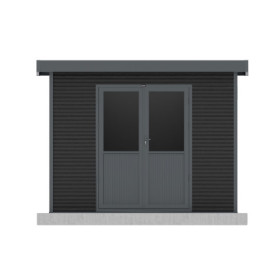 Abri de jardin en bois composite 28 mm Onyx 32 – 6 m² - 333 x 225 x 237 cm