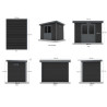 Abri de jardin en bois composite 28 mm Onyx 32 – 6 m² - 333 x 225 x 237 cm