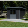 Abri de jardin en bois composite 28 mm Onyx 33 – 9 m² - 333 x 326 x 237 cm
