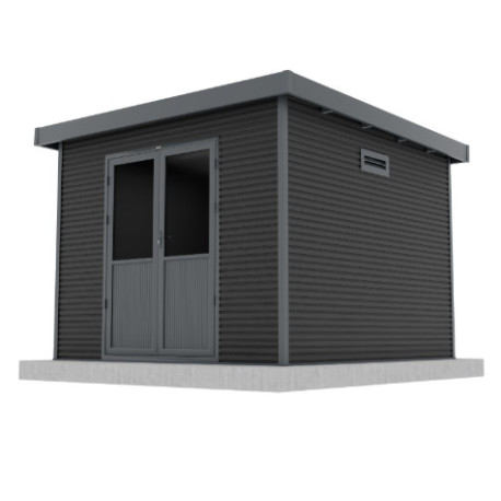 Abri de jardin en bois composite 28 mm Onyx 33 – 9 m² - 333 x 326 x 237 cm