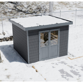 Abri de jardin en bois composite 28 mm Onyx 33 – 9 m² - 333 x 326 x 237 cm