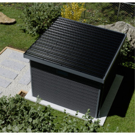 Abri de jardin en bois composite 28 mm Onyx 33 – 9 m² - 333 x 326 x 237 cm