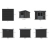 Abri de jardin en bois composite 28 mm Onyx 33 – 9 m² - 333 x 326 x 237 cm